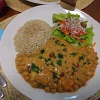 dish of the day, chickpea and sweet potato stew at PurEssence in Alvor