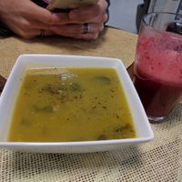 watercress soup and juice of the day at PurEssence in Alvor