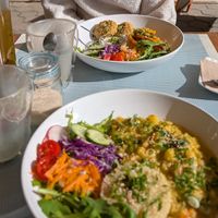 Stew and falafel at PurEssence in Alvor