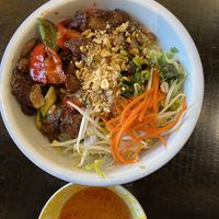 Satay chicken noodle salad - my favourite!!!  at Huong Viet in Footscray