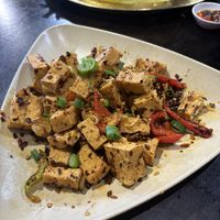 Spicy deep fried tofu   at Huong Viet in Footscray