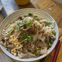 Flat rice noodle with beyond beef  at Huong Viet in Footscray