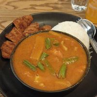 Red curry and plant chicken at Aroy in Upper Hutt