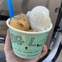 Earl great, (hiding on the bottom) with 1/2 scoop each of coffee and Vietnamese coffee.  Perfect for a 100+ degree So Cal day at Hug Life in Garden Grove