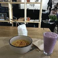 Lentil Soup, Purple Smoothie  at Vegano Hooligano in Ivano-frankivsk