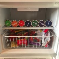 Frozen, "Ready-to-blend" smoothies at The Good Stuff in Vancouver