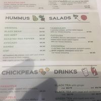 menu2 at Chickpeas in Ottawa