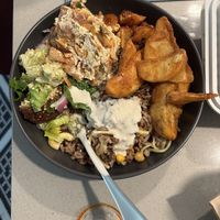 A plate with all the goodness  at Chickpeas in Ottawa