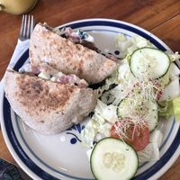 Falafel pita  at Cafe Del Professor Pitagoras in Merida