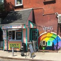 Here is their annex/kiosk, located on the corner of 1st and 1st. at Juicy Lucy Juice Bar in New York City