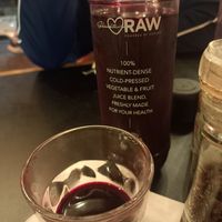 Beetroot juice at Scheckter's Raw in Cape Town