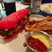 Hot dog and sweet potato fries  at Scheckter's Raw in Cape Town