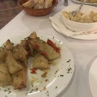 Potato side and hummus at Del Griego in Guatemala City