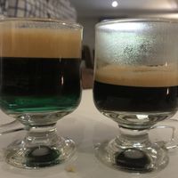 Mint expresso and regular expresso at Del Griego in Guatemala City