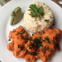 Tofu and vegetable mafé  at Café Vert in Lyon