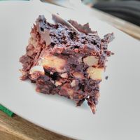 This raw chocolate brownie was to die for... at Café Vert in Lyon