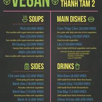 Menu at Thanh Tam 2 in Qui Nhon