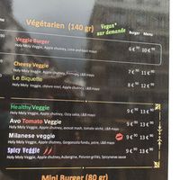 The menu at Holy Moly in Rouen