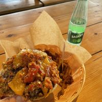 Lots of veggies though  at Holy Moly in Rouen