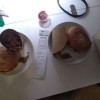 Beyond and lentil burger takeaway at Holy Moly in Rouen