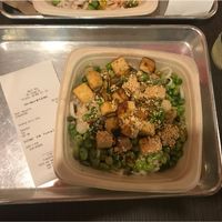 Tofu, edamame, peanut sauce at Basil Box in Toronto