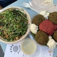 Mediterranean falafal and Asian bowl   at Pure Ktchn in New York City