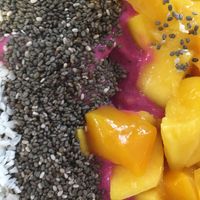 Pink dragon bowl at Pure Ktchn in New York City