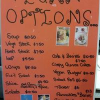 Vegan Menu at Three Bean Cafe in Invercargill