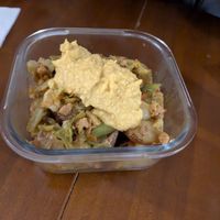 Leeks, soy, pumpkin at Label Bar in Madrid