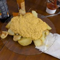 Fried potatoes at Label Bar in Madrid
