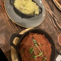 Lasagne and basil potatoes   at Cena Trattoria in Yarm