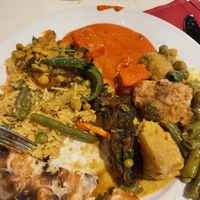 Vegan buffet (offered every other Thursday)  at Sitar Indian Cuisine in Durham