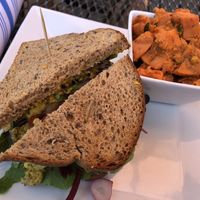 Hummus vegetable sandwich  at Plant Food Supper Club in Idyllwild