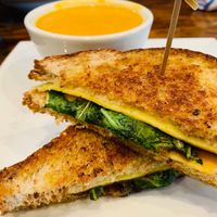 Grilled cheese- the best grilled cheese we’ve ever had  at Plant Food Supper Club in Idyllwild