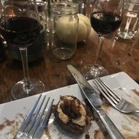 Port and cheese stuffed dates at Plant Food Supper Club in Idyllwild
