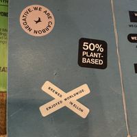 The map (50% plantbased!)  at BrewDog in Aberdeen