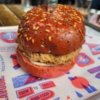 Veg Chicken burger at BrewDog in Aberdeen