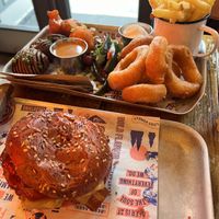 Vegan burger and vegan share platee  at BrewDog in Aberdeen