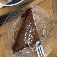 Chocolate cake/brownie at ROOS Taste and Smile in Leiden