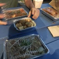 Sub par picture but great food. Fried tofu, crispy combo and vegan pad Thai  at Tiny Thai Restaurant in Winooski