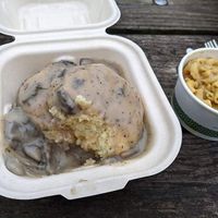 Biscuits and gravy and Mac n' cheese at The Southern V in Nashville