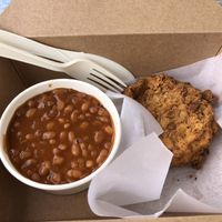 Fried Chicken and Baked Beans  at The Southern V in Nashville