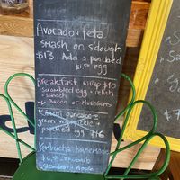 Lunch board at Trader & Co in Yass