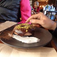 some decadent vegan donut at Punnet Eatery in Hamilton