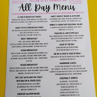 Menu food at Nibble Cafe in Manchester