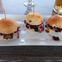 Mini burger végé at L'Gros Luxe in Quebec