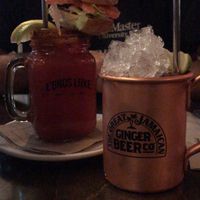 Vegan Bloody Mary with a veggie slider !! at L'Gros Luxe in Quebec