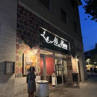 Outside the restaurant   at La Mi Mama in Rimini