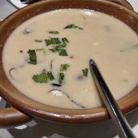 Coconut mushroom soup - so good at Mango Tree - 7th Ave in Metro Manila