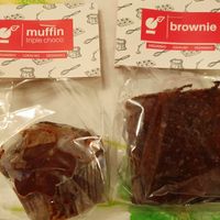 Muffin triple chocolate and brownie 😋 at bio&bio in Dubrovnik
